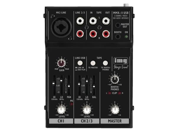 IMG Stage Line MMX-11USB, 2 kanaler, Svart