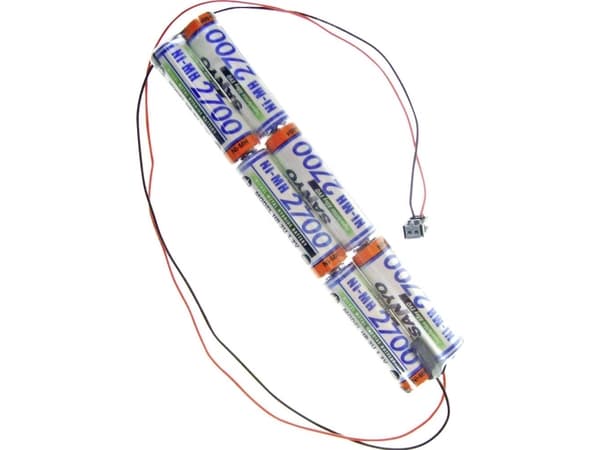 Panasonic Inline L2x3 MPX Batteripakke Celletal: 6 Batteristørrelse: R6 (AA) Kabel, Stik NiMH 7.2 V 2700 mAh