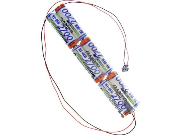 Panasonic Inline L2x3 MPX Batteripakke Celletal: 6 Batteristørrelse: R6 (AA) Kabel, Stik NiMH 7.2 V 2700 mAh