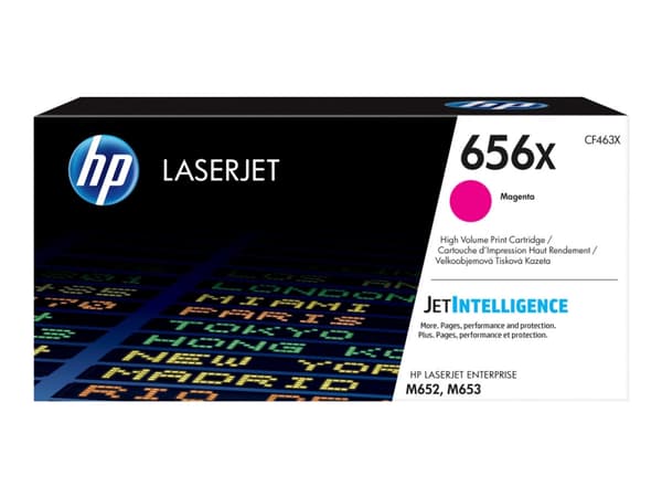 HP 656X - Lång livslängd - magenta - original - LaserJet - tonerkassett (CF463X) - för Color LaserJet Enterprise M652dn, M652n, M653dh, M653dn, M653x