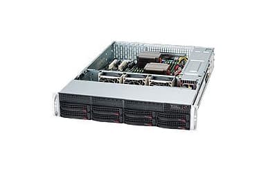 Supermicro SC825 TQC-600LPB - Rackmonterbar 2U - utvidet ATX (E-ATX) - SATA/SAS - hot-swap 600 watt - svart