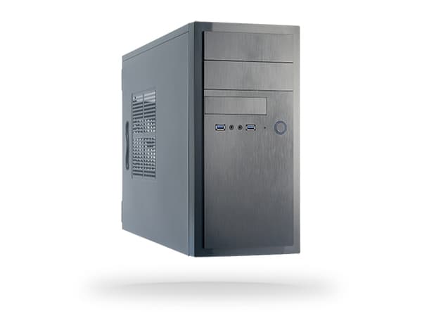 Chieftec HT-01B-350GPB, Midi Tower, PC, Musta, mikro ATX, SECC, 14 cm
