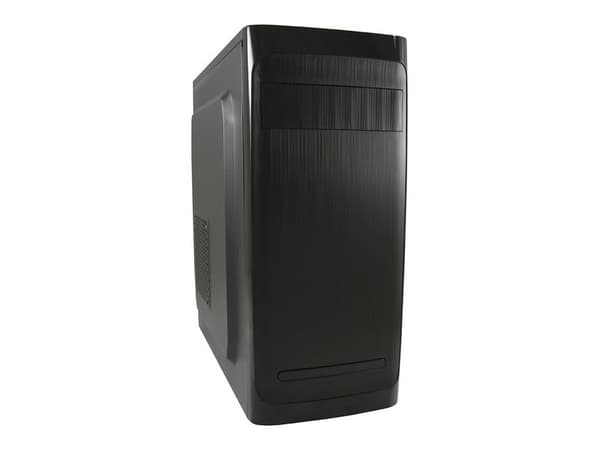 LC Power Classic 7034B - Tower - ATX - ingen strømforsyning - svart, børstet aluminiumssvart - USB/lyd