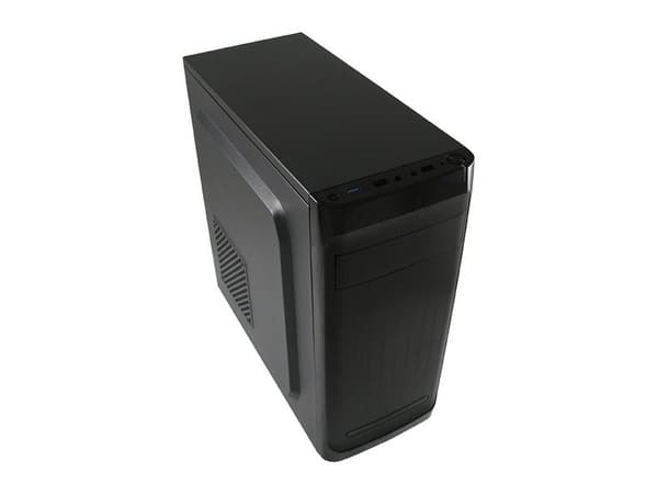 LC Power Classic 7034B - Tower - ATX - ingen strømforsyning - svart, børstet aluminiumssvart - USB/lyd