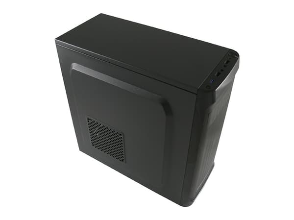 LC Power Classic 7034B - Tower - ATX - ingen strømforsyning - svart, børstet aluminiumssvart - USB/lyd