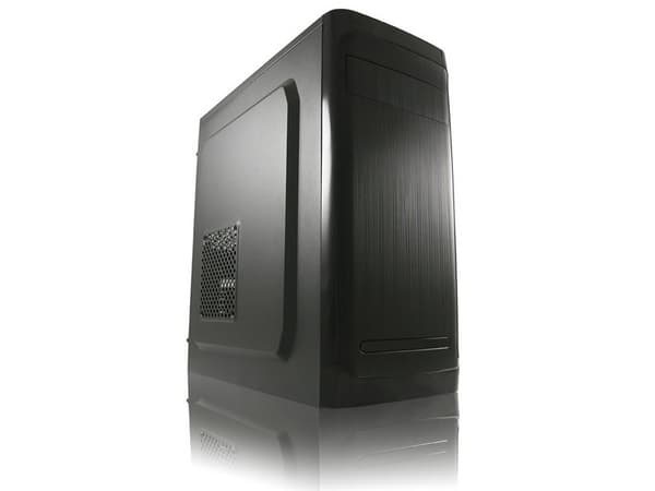 LC Power Classic 7034B - Tower - ATX - ingen strømforsyning - svart, børstet aluminiumssvart - USB/lyd