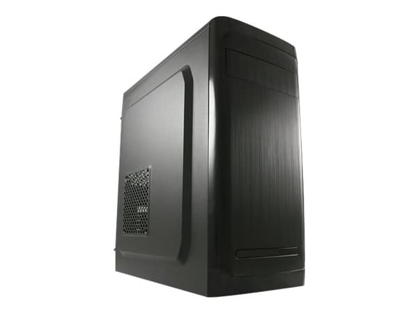 LC Power Classic 7034B - Tower - ATX - ingen strømforsyning - svart, børstet aluminiumssvart - USB/lyd Sort