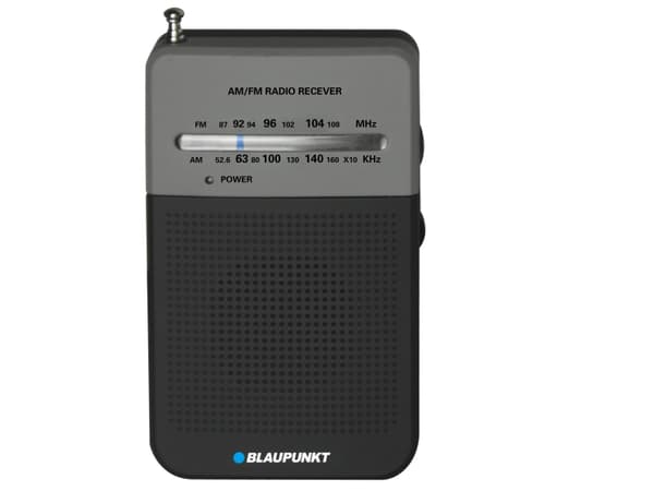 Blaupunkt PR3BK, Kannettava, AM, FM, 0,3 W, 3,81 cm (1.5"), Musta, AA