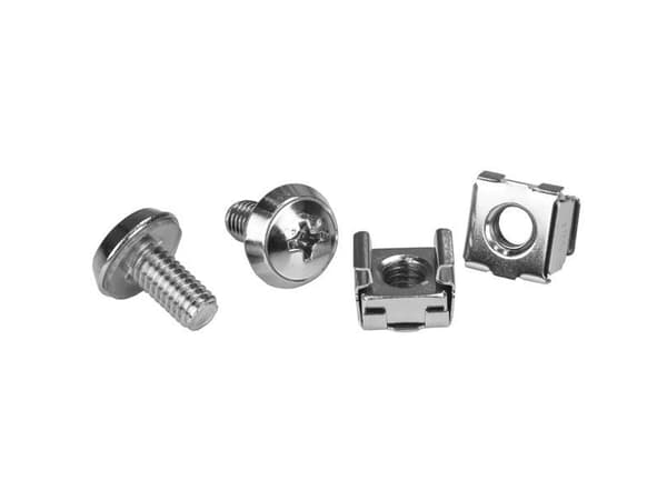 StarTech.com Rack Screws - 20 Pack - Installation Tool - 12 mm M6 Screws - M6 Nuts - Cabinet Mounting Screws and Cage Nuts (CABSCRWM620) - Skruvar oc