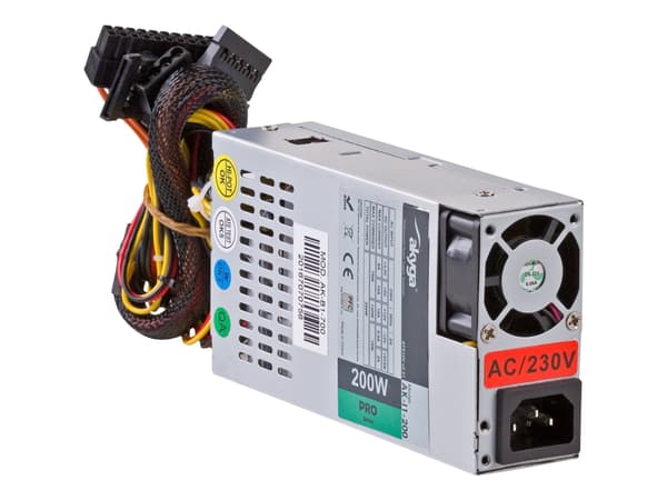 Akyga Pro Series AK-I1-200 - Strømforsyning (intern) - ITX - AC 230 V - 200 watt - PFC - grå
