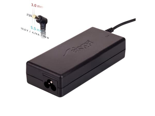 Akyga Dedicated Series AK-ND-27 - Strømadapter - AC 110-240 V - 90 watt - svart