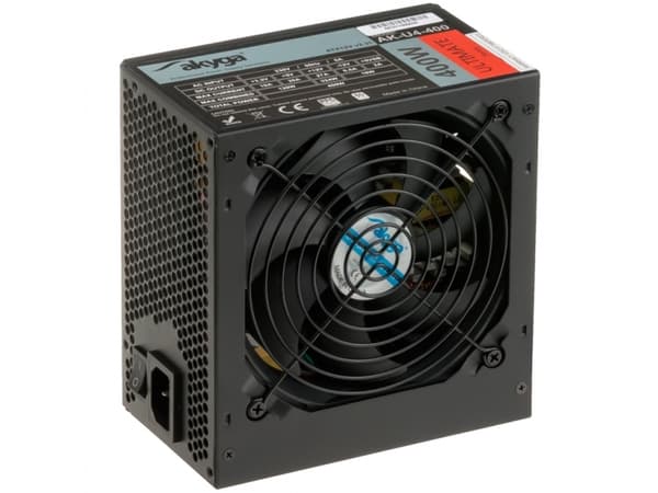 Akyga Ultimate Series AK-U4-400 - Strømforsyning (intern) - ATX12V 2.31 - 80 PLUS Bronze - AC 230 V - 400 watt - aktiv PFC - svart
