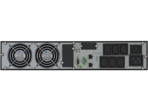 Online USV X3000R - UPS (kan monteres i rack) - AC 230 V - 3000 watt - 3000 VA - 9 Ah - RS-232, USB - utgangskontakter: 7 - 2U - 19"