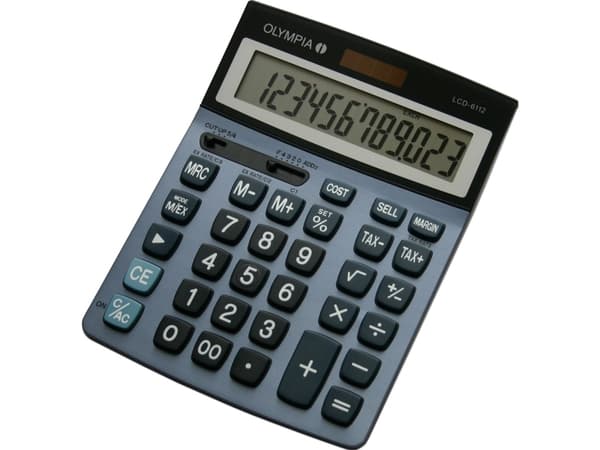 Olympia LCD 6112, Työpöytä, Perus, 12 lukua, 1 linjat