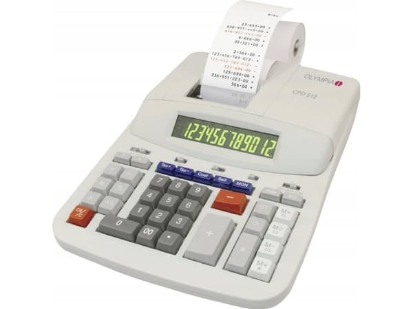 Olympia CPD 512, Skrivbord, Utskrift, 12 siffror, 1 linjer, Vit
