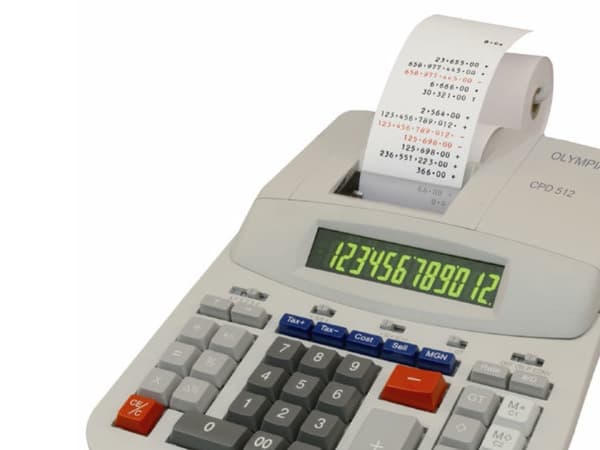 Olympia CPD 512, Skrivbord, Utskrift, 12 siffror, 1 linjer, Vit