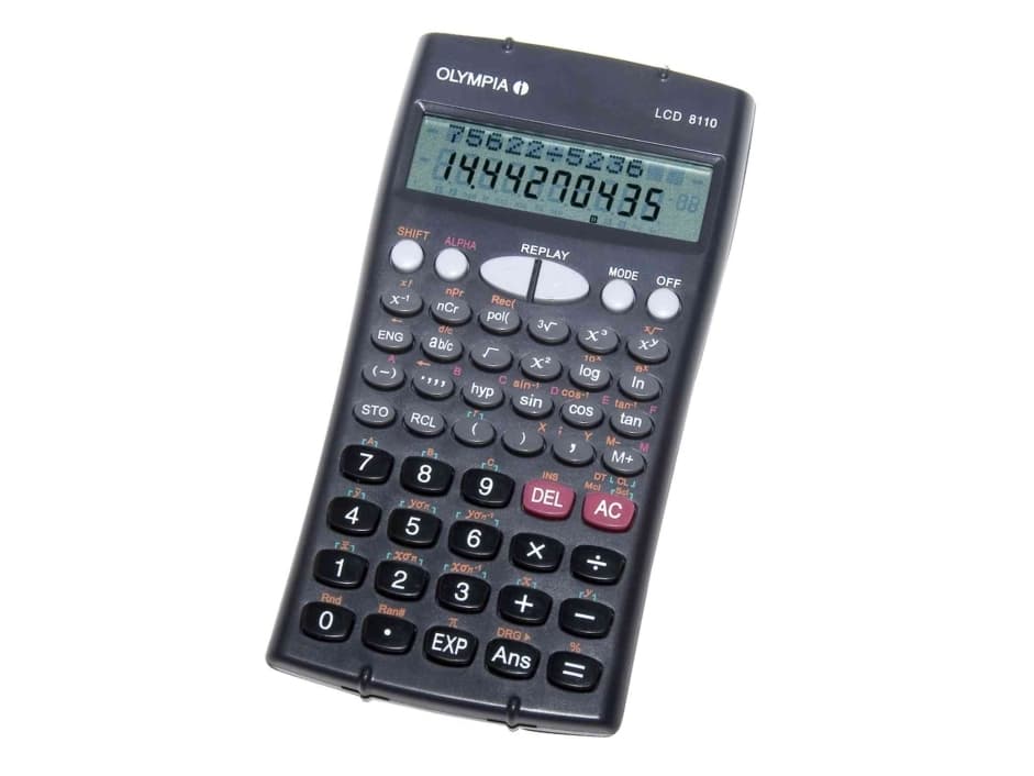 Olympia LCD 8110, Ficka, Vetenskapsfunktion, 12 siffror, 2 linjer, Batteri, Antracit