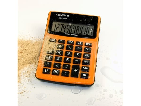 Olympia LCD 1000P, Desktop, Grunnleggende, 12 sifre, 1 linjer, Sort, Oransje Sort, Oransje