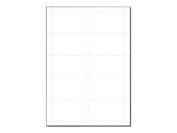 Sigel - Hvit - 54 x 90 mm - 185 g/m² - 100 stk (10 ark x 10) navneskiltkort