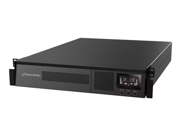 PowerWalker VFI 1000 RMG PF1 - UPS (rackmonterbar/ekstern) - 1000 watt - 1000 VA - 7 Ah - RS-232, USB - utgangskontakter: 8 - 2U Sort