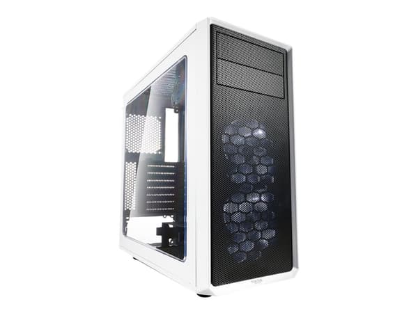 Fractal Design Focus Series G - Tower - ATX - sidepanel med vindu - ingen strømforsyning (ATX) - hvit - USB/lyd
