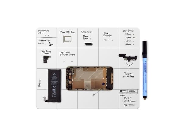 iFixit EU145167-4, Magneettinen matto, Matkapuhelin/älypuhelin, Valkoinen, 254 mm, 203,2 mm, 2,67 mm