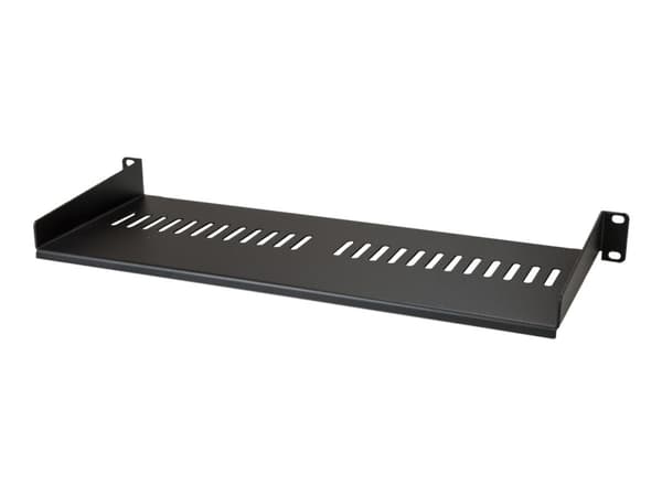 StarTech.com 1U Vented Server Rack Cabinet Shelf, 7in Deep Fixed Cantilever Tray, Rackmount Shelf for 19" AV/Data/Network Equipment Enclosure w/ Cage