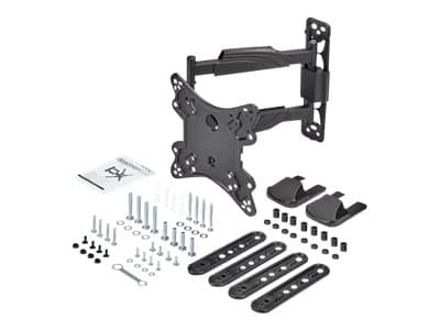 StarTech.com Full Motion TV Wall Mount, 32-55 inch (77lb/35kg) VESA Displays, Low Profile Universal Flat Screen TV Wall Mount, Heavy Duty Adjustable