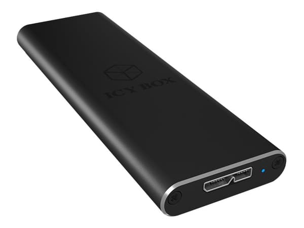 ICY BOX IB-183M2 - Lagringspakning - M.2 - M.2 Card - USB 3.0 - sort Sort