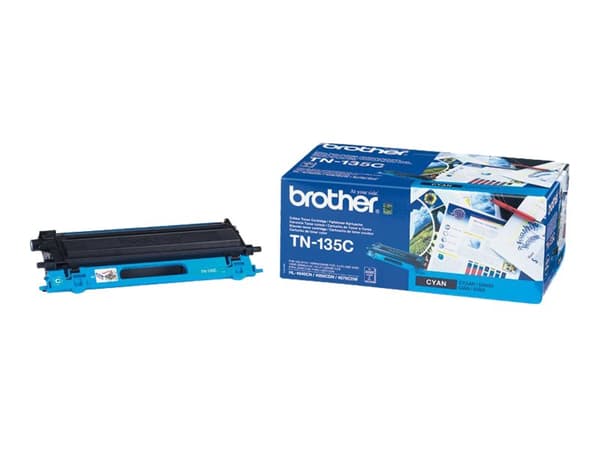 Brother TN135C - Høy ytelse - cyan - original - tonerpatron - for Brother DCP-9040, 9042, 9045, HL-4040, 4050, 4070, MFC-9420, 9440, 9450, 9840