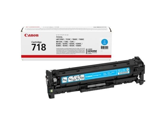 Canon 718 - Cyan - original - tonerpatron - for i-SENSYS LBP7210, LBP7680, MF728, MF729, MF8340, MF8360, MF8380, MF8540, MF8550, MF8580