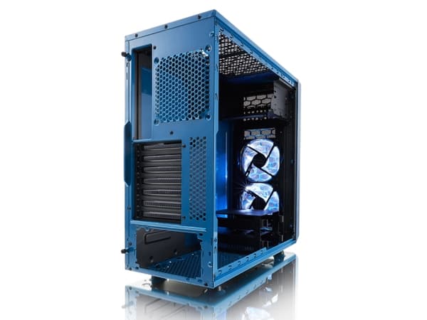 Fractal Design Focus G, Midi Tower, PC, Musta, Sininen, ATX, ITX, mikro ATX, Valkoinen, Kotelotuulettimet, Etu