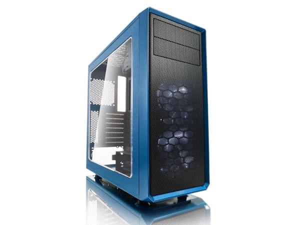 Fractal Design Focus G, Midi Tower, PC, Musta, Sininen, ATX, ITX, mikro ATX, Valkoinen, Kotelotuulettimet, Etu