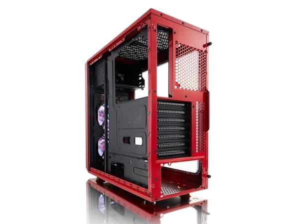 Fractal Design Focus G - Tower - ATX - genomskinlig sidopanel - ingen strömförsörjning (ATX) - mystisk röd - USB/ljud