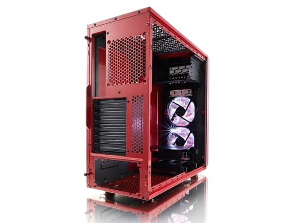 Fractal Design Focus G - Tower - ATX - genomskinlig sidopanel - ingen strömförsörjning (ATX) - mystisk röd - USB/ljud