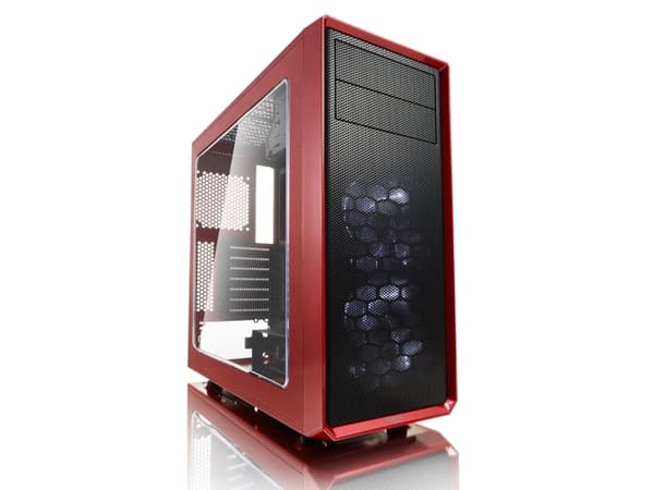 Fractal Design Focus G - Tower - ATX - genomskinlig sidopanel - ingen strömförsörjning (ATX) - mystisk röd - USB/ljud