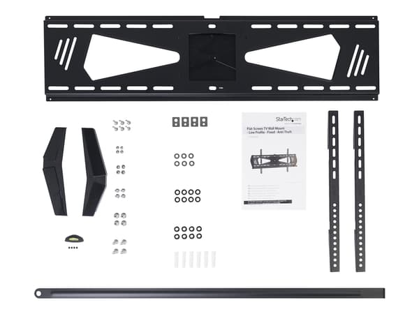 StarTech.com Low Profile TV Mount - Fixed - Anti Theft - Flat Screen TV Wall Mount for 37" to 75" TVs - VESA Wall Mount (FPWFXBAT) - Monteringssats (