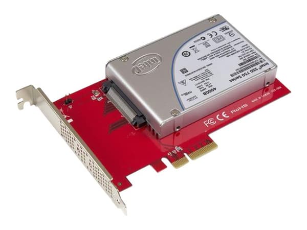 StarTech.com U.2 to PCIe Adapter - x4 PCIe - For 2.5" U.2 NVMe SSD - SFF-8639 PCIe Adapter - U.2 SSD - PCIe SSD - U.2 drive (PEX4SFF8639) - Grensesni