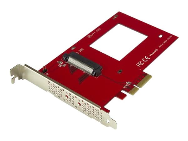 StarTech.com U.2 to PCIe Adapter - x4 PCIe - For 2.5" U.2 NVMe SSD - SFF-8639 PCIe Adapter - U.2 SSD - PCIe SSD - U.2 drive (PEX4SFF8639) - Grensesni