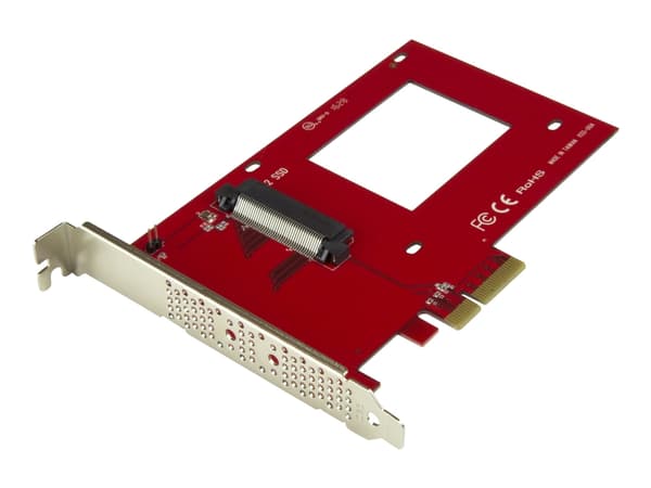 StarTech.com U.2 to PCIe Adapter - x4 PCIe - For 2.5" U.2 NVMe SSD - SFF-8639 PCIe Adapter - U.2 SSD - PCIe SSD - U.2 drive (PEX4SFF8639) - Grensesni