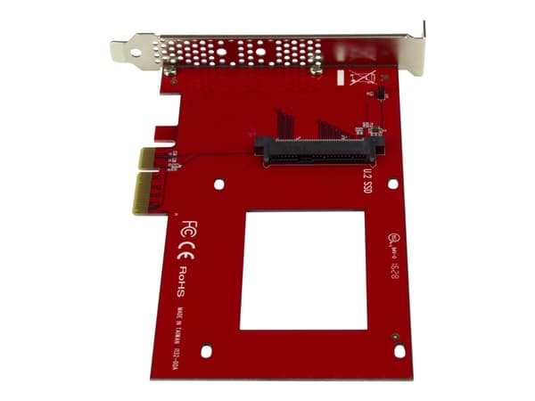 StarTech.com U.2 to PCIe Adapter - x4 PCIe - For 2.5" U.2 NVMe SSD - SFF-8639 PCIe Adapter - U.2 SSD - PCIe SSD - U.2 drive (PEX4SFF8639) - Grensesni