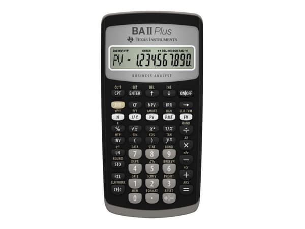 Texas BAII Plus financial calculator