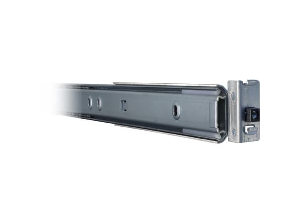 Inter-Tech 18" Telescopic rail - Sats med stativskenor - grå - 1U - 19"