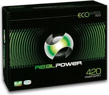 RealPower 67730, 420 W, 12 cm, 1 x P4, 20 dB, Sølv