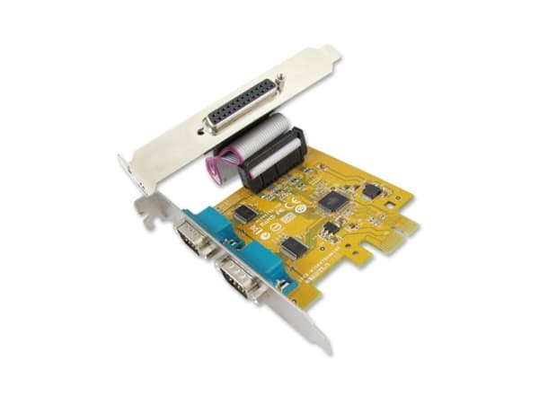 Sunix MIO6479A - Parallell/seriell adapter - PCIe 2.0 - RS-232 - 2 porter + 1 x parallellport
