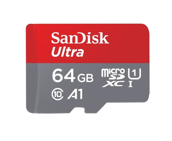 SanDisk Ultra - Flashminnekort (microSDXC til SD-adapter inkludert) - 64 GB - A1 / UHS Class 1 / Class10 - microSDXC UHS-I