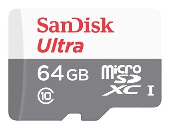 SanDisk Ultra - Flashminnekort (microSDXC til SD-adapter inkludert) - 64 GB - A1 / UHS Class 1 / Class10 - microSDXC UHS-I