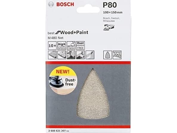 Bosch SLIBEBLAD DELTA 100X150MM NET K80 10STK