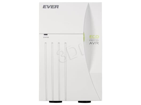 EVER ECO Pro 1000 AVR CDS - UPS - AC 230 V - 650 watt - 1000 VA - 5 Ah - USB - utgangskontakter: 2 - hvit