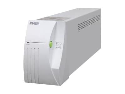 EVER ECO Pro 1000 AVR CDS - UPS - AC 230 V - 650 Watt - 1000 VA - 5 At - USB - lähtöliitännät: 2 - valkoinen